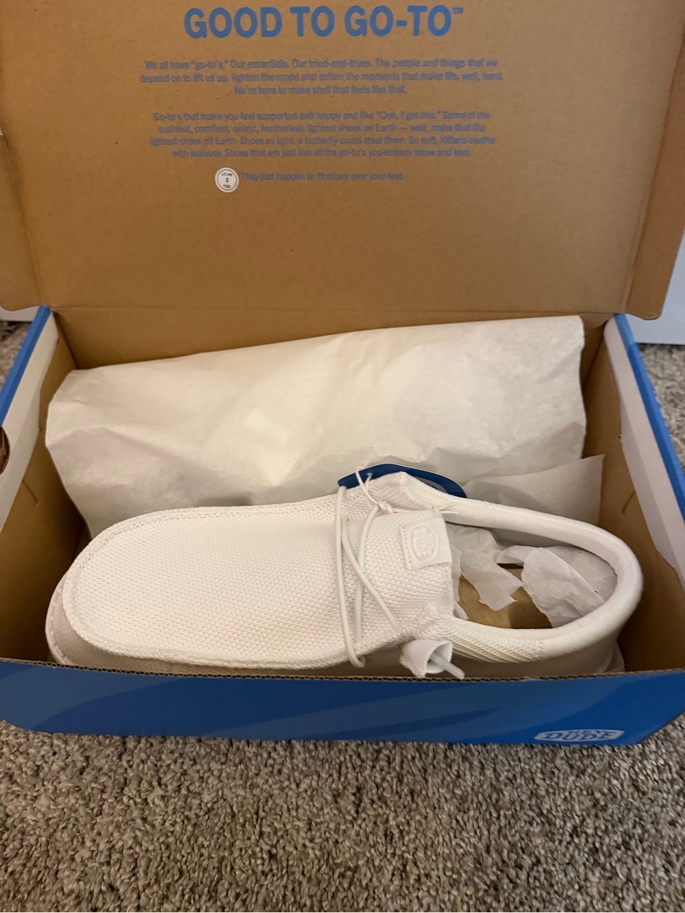 Hey Dude Men's White Slip-On Loafer